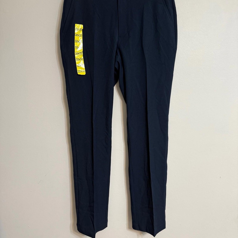 Greg Norman Mens Ultimate Travel Pant Navy Blue Stretch Golf Trousers 32x32 NEW